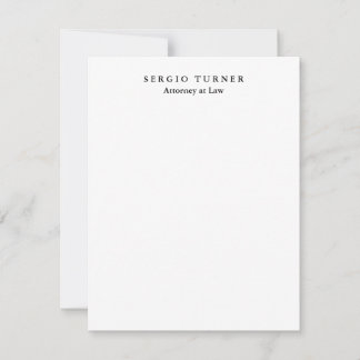 Plain Minimalist Professional Attorney at Law RSVP Card