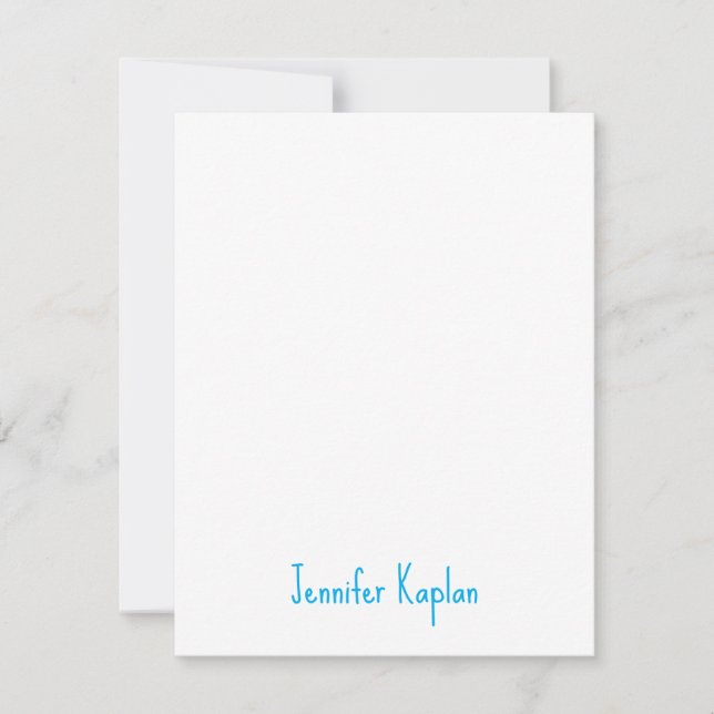 Plain Minimalist Professional Casual Handwriting Card (Front)