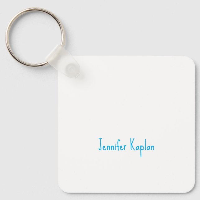Plain Minimalist Professional Casual Handwriting Key Ring (Front)