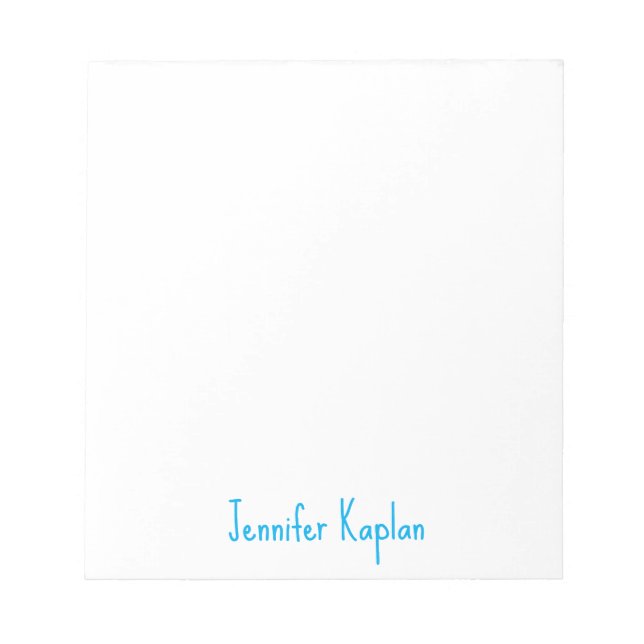 Plain Minimalist Professional Casual Handwriting Notepad (Front)