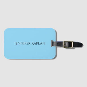 Plain Minimalist Professional Modern Luggage Tag