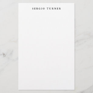 Plain Minimalist Professional Modern Simple Stationery