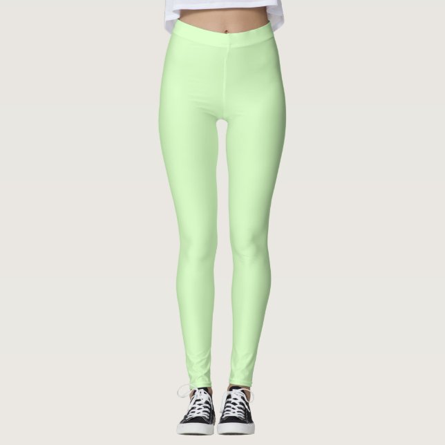 Plain Mint Green Leggings (Front)