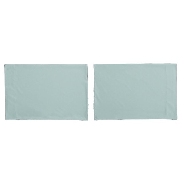 Plain Mint Green Pair of Pillowcases (Front-Set)
