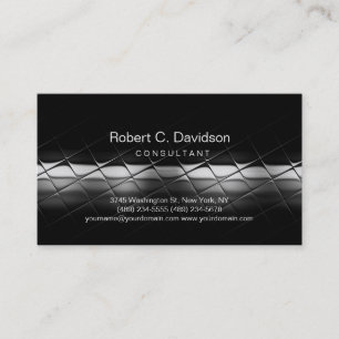 Plain Modern Black Grey Consultant Business Card
