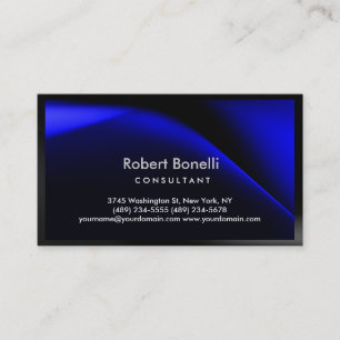 Plain Modern Blue Consultant Business Card