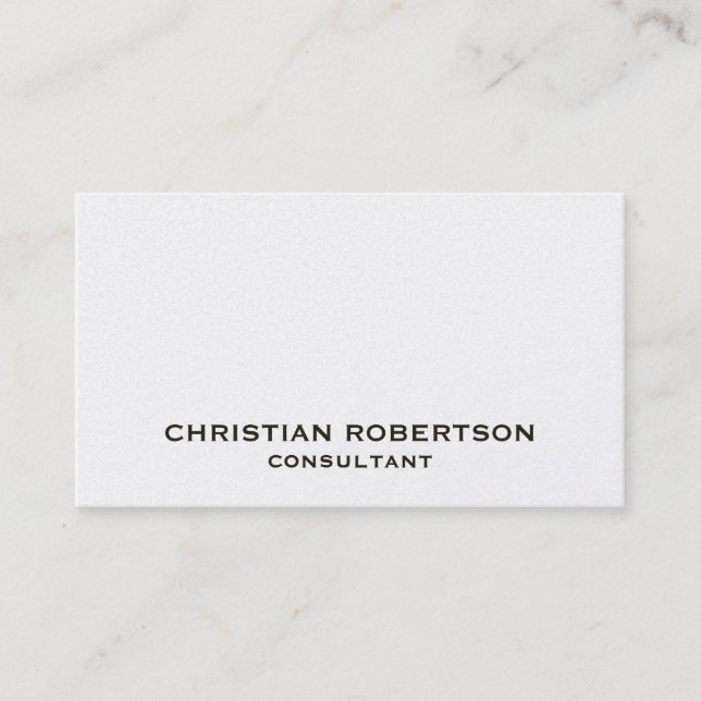 Plain Modern Consultant Business Card (Front)