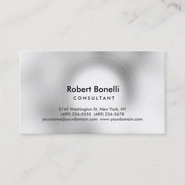 Plain Modern Consultant Business Card (Front)