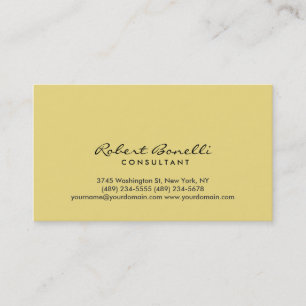 Plain Modern Flax Colour Consultant Business Card