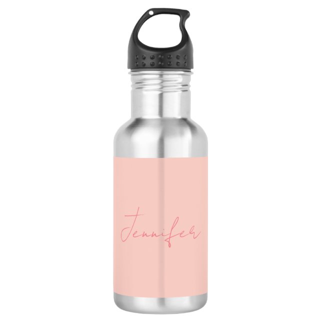 Plain Modern Handwriting Your Name 710 Ml Water Bottle (Front)