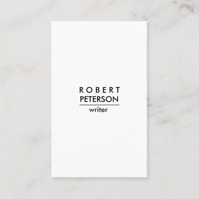 Plain Modern Minimal Social Media icon vertical Business Card (Front)