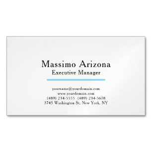 Plain Modern Minimalist  Magnetic Business Card