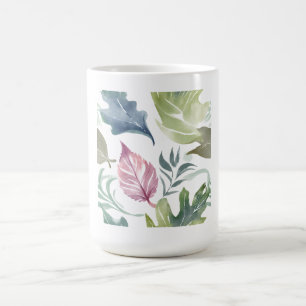 Plain Modern Minimalist Name Floral Coffee Mug