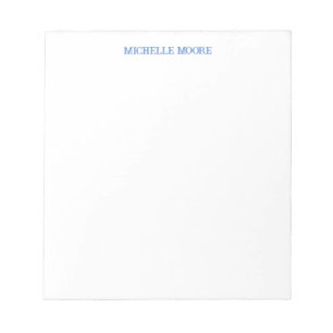 Plain Modern Minimalist Name Notepad
