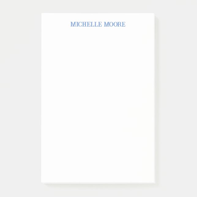 Plain Modern Minimalist Name Post-it Notes (Front)