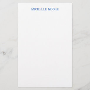 Plain Modern Minimalist Name Stationery