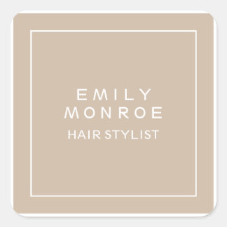 Plain Modern Minimalist Square Sticker