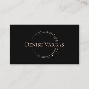 plain Modern Monogram Friseur Makeup Artist Business Card
