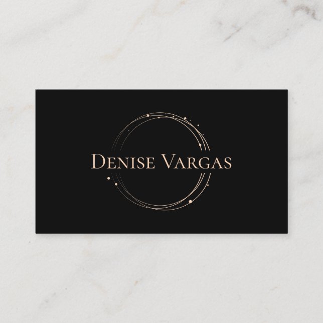 plain Modern Monogram Friseur Makeup Artist Business Card (Front)