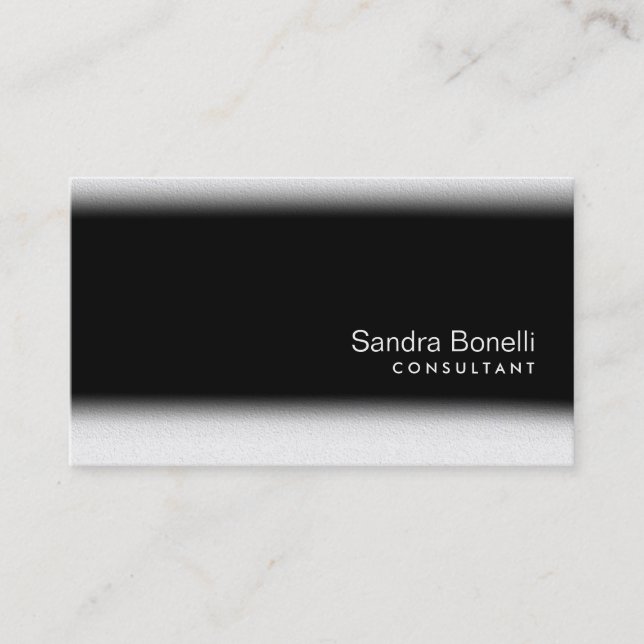 Plain Modern Professional Consultant Business Card (Front)