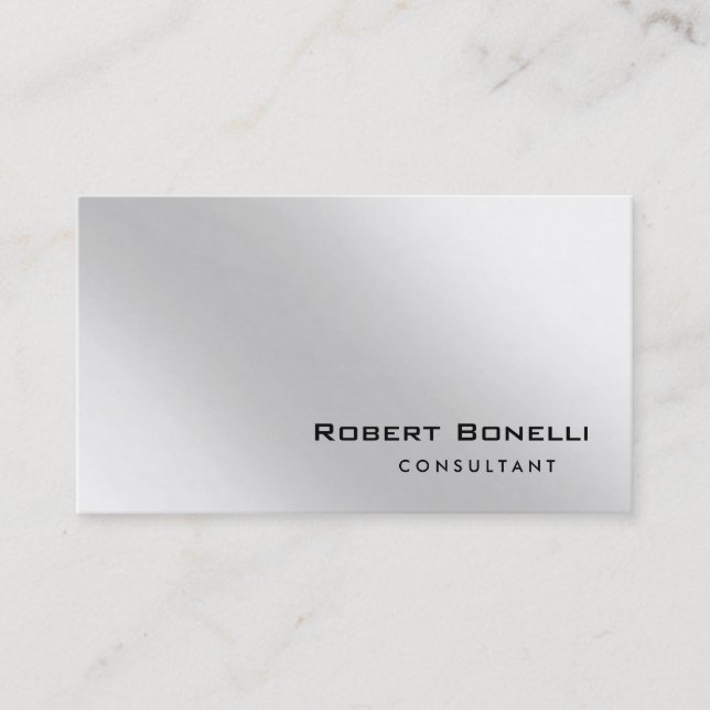 Plain Modern Professional Consultant Business Card (Front)