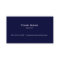 Plain Navy Blue & White Modern Business Card