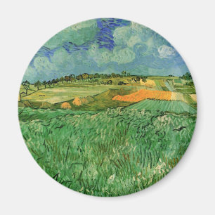 Plain Near Auvers by Vincent van Gogh Magnet