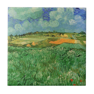 Plain Near Auvers by Vincent van Gogh Tile