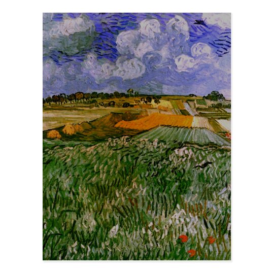 Plain Near Auvers, Van Gogh Fine Art Postcard