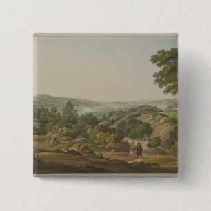 Plain of Olympia, plate 6 from Part 1 of 'Views in 15 Cm Square Badge