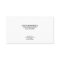 Plain One-Sided Business Card - Minimalist Design