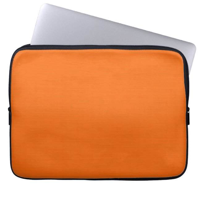 Plain Orange Background Laptop Sleeve (Front)