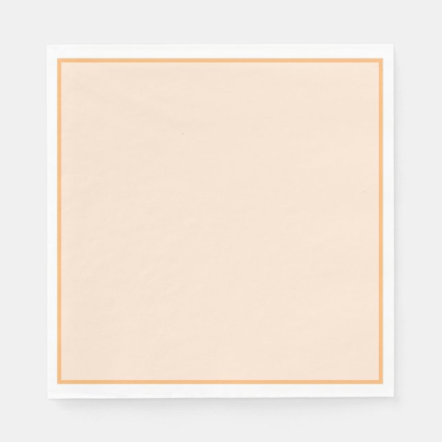 Plain orange paper napkins (Front)