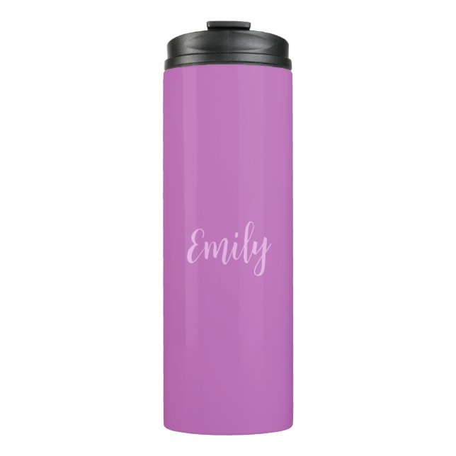 Plain Orchid & Lilac Modern Minimalist Thermal Tumbler (Front)