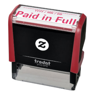 Plain "Paid in Full" Rubber Stamp