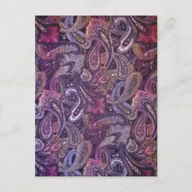 Plain Paisley 3 Postcard (Front)