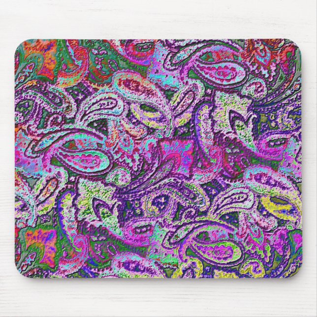 Plain Paisley 4 Mouse Mat (Front)