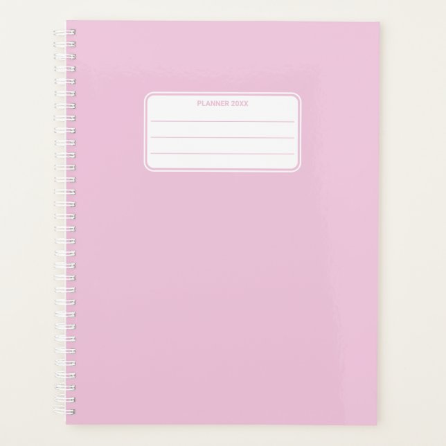 Plain Pastel Color Minimalist Yearly Planner (Front)