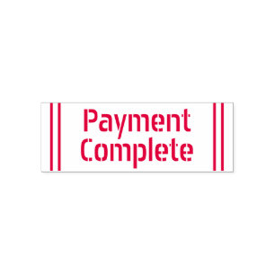 Plain "Payment Complete" Rubber Stamp