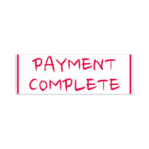 Plain "PAYMENT COMPLETE" Rubber Stamp