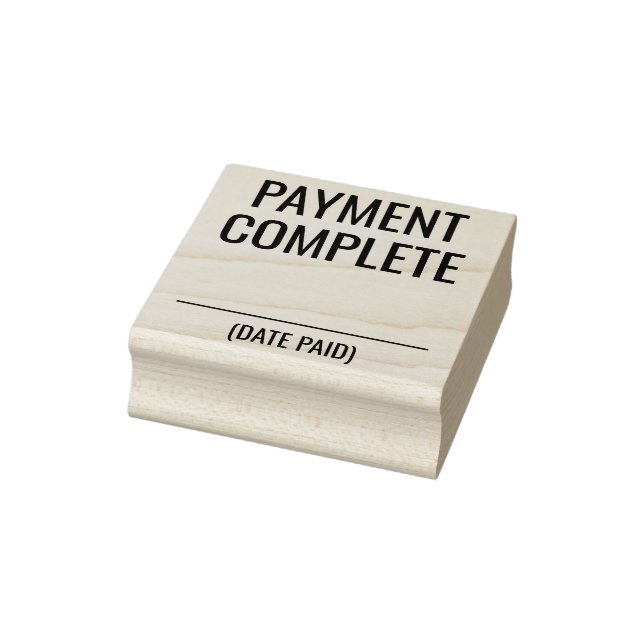 Plain "PAYMENT COMPLETE" Rubber Stamp (Stamp)