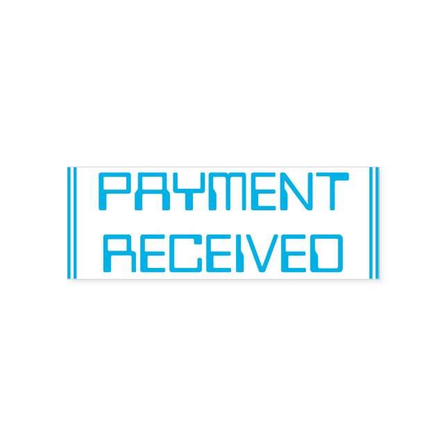 Plain "PAYMENT RECEIVED" Rubber Stamp (Design)