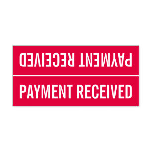 Plain "PAYMENT RECEIVED" Rubber Stamp
