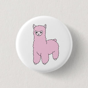 Plain Pink Alpaca Button