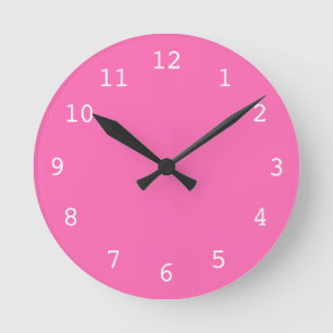 Plain pink clock