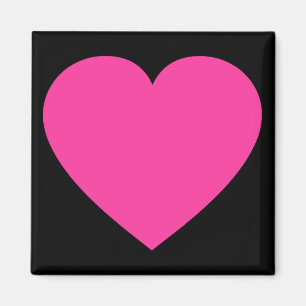 Plain Pink Heart Magnet