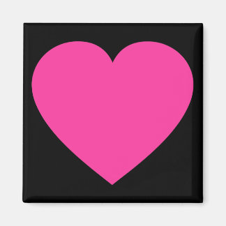 Plain Pink Heart Magnet