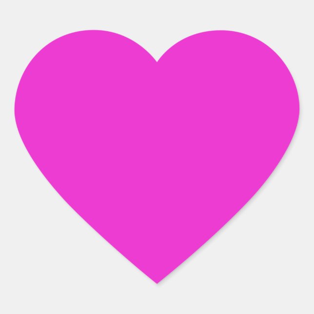 Plain Pink Heart Sticker (Front)