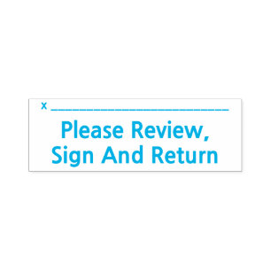 Plain "Please Review, Sign And Return" Self-inking Stamp