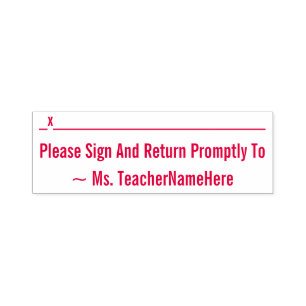 Plain "Please Sign And Return Promptly To" Self-inking Stamp